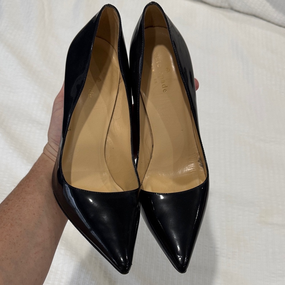 Kate Spade Patten Leather Black Heels